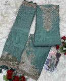 Amrutvela AT 210 Premium Viscose Muslin Designer Suit Set