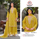 Hessa 3007 Premium Simmer Silk Embroidered Readymade Pakistani Suit Set