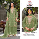 Hessa 3007 Premium Simmer Silk Embroidered Readymade Pakistani Suit Set