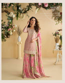 Sayuri Gulabo Pure Chinon Silk Embroidered Designer Dresses