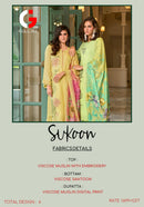 Gull Jee Sukoon Pure Muslin Silk With Heavy Embroidery Suits