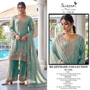 Serine S 1343 Readymade Moss Heavy Embroidery Boring With Bits Khatli Work Salwar Suit