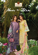 Haniya Print Noor E Zara Pure Cotton Digital Prints with Exclusive Heavy Neck Self Embroidery Work Suit