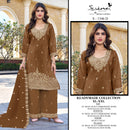 Serine S 1346 Readymade Moss Heavy Embroidery Boring With Bits Khatli Work Salwar Suit