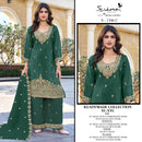 Serine S 1346 Readymade Moss Heavy Embroidery Boring With Bits Khatli Work Salwar Suit