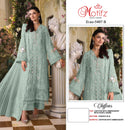 Motifz 5407 Premium Chiffon Embroidered Khatli Work Salwar Suit
