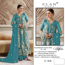 Elan E 54 Luxury Chiffon Heavy Handwork Ethnic Suit Collection