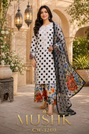 Mushk CW 1200 Viscose Satin Silk Digital Print Ready Made Suit