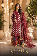 Mushk CW 1200 Viscose Satin Silk Digital Print Ready Made Suit