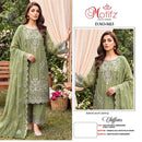 Motifz 5413 Premium Chiffon Embroidered Khatli Work Designer Pakistani Salwar Suit