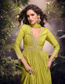 Sayuri Designer Lakshita Pure Viscose Jacquard Silk Embroidered Designer Suit