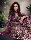 Sayuri Designer Lakshita Pure Viscose Jacquard Silk Embroidered Designer Suit
