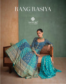Sayuri Designer Rang Rasia Real Georgette Swarovski Embroidered Designer Suit