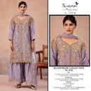 Serine S 1375 Classic Silks Heavy Embroidered Khatli Work Ready Made Salwar Suit