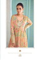 Gulkayra Designer Saheen Real Chinon Digital Print Designer Anarkali Style Suit