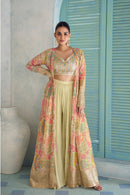 Gulkayra Designer Saheen Real Chinon Digital Print Designer Anarkali Style Suit