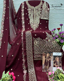 Serine S 810 Premium Fox Georgette Heavy Embroidered Designer Pakistani Suit