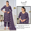 Serine S 824 Air Tex Chinnon Heavy Embroidered With Bits  Khatli Work Salwar Suit