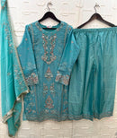 Bilqis B 283 Chiffon Heavy Embroidered Designer Ready Made Suit with Handwork