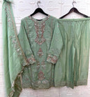 Bilqis B 283 Chiffon Heavy Embroidered Designer Ready Made Suit with Handwork