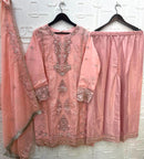 Bilqis B 283 Chiffon Heavy Embroidered Designer Ready Made Suit with Handwork