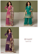 Gulkayra Gulnaaz Real Simar Silk Designer Sharara Suit