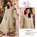 Motifz 5425 Organza Embroidery Khatli Work Pakistani Style Salwar Suit