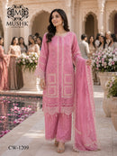 Shraddha Designer CW 1209 Crystal Chiffon Handwork Khatli Readymade Salwar Suit
