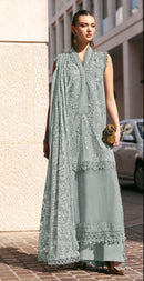 Elan E 47 Readymade Cambric Lawn Cotton Heavy Embroidered Designer Suit