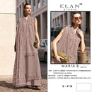 Elan E 47 Readymade Cambric Lawn Cotton Heavy Embroidered Designer Suit