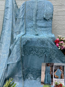 Elan E 47 Readymade Cambric Lawn Cotton Heavy Embroidered Designer Suit