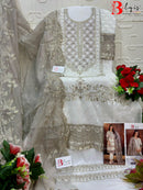 Bilqis B 219 Kota Checks Heavy Embroidered With Handwork & Cutwork Pakistani Suits