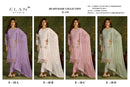 Elan E 18 Cambric Lawn Cotton Heavy Embroidered With Pearls Worked Pakistani Suits