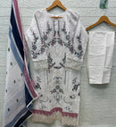 Elan E 42 Cambric Lawn Cotton Heavy Embroidered With Handwork Pakistani Suits