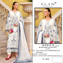 Elan E 42 Cambric Lawn Cotton Heavy Embroidered With Handwork Pakistani Suits
