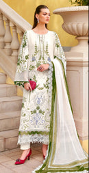 Elan E 42 Cambric Lawn Cotton Heavy Embroidered With Handwork Pakistani Suits