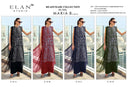 Elan E 41 Cambric Lawn Cotton Heavy Embroidered With Handwork Pakistani Suits