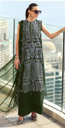 Elan E 41 Cambric Lawn Cotton Heavy Embroidered With Handwork Pakistani Suits