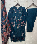 Elan E 31 Cambric Lawn Cotton Heavy Embroidered With Handwork Pakistani Suits