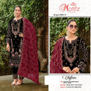 Motifz 5281 Chiffon With Embroidery Khatli Work Pakistani Suits