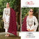 Motifz 5281 Chiffon With Embroidery Khatli Work Pakistani Suits