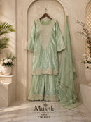 Shraddha Designer Cw 1204 Viscose Shimmer Heavy Embroidery Suit