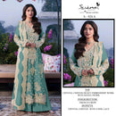 Serine S 924 Crystal Chiffon  Heavy Embroidered Work With Khatli Worked Pakistani Suits