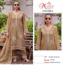 Motifz 5440 Gold Chiffon Embroidery Bits Work Designer Pakistani Style Suit