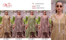 Motifz 5440 Gold Chiffon Embroidery Bits Work Designer Pakistani Style Suit