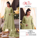 Motifz 5463 Chiffon Embroidery Khatli Work Designer Pakistani Style Suit