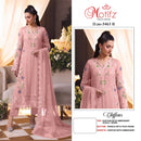 Motifz 5463 Chiffon Embroidery Khatli Work Designer Pakistani Style Suit