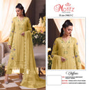 Motifz 5463 Chiffon Embroidery Khatli Work Designer Pakistani Style Suit
