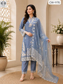 Shraddha Designer Cw 1176 Vikos Pettenn Cheks & Handwork Khatli Work Pakistani Suits