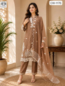 Shraddha Designer Cw 1176 Vikos Pettenn Cheks & Handwork Khatli Work Pakistani Suits